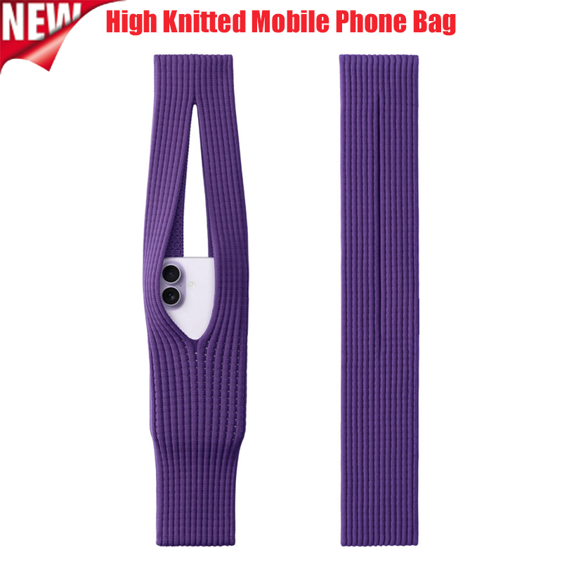 Phone Accessories Useful - 新型2026年スマホポケット付き女性用バッグ、短さ40cm、長さ80cm、ファッショナブルなニット製携帯電話ミニバッグ、iPhone用ポータブルバッグ