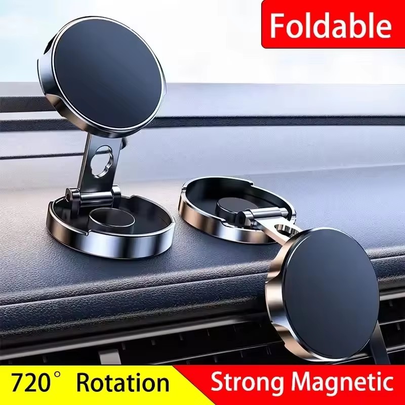 丸型折りたたみ式マグネットカーホルダー 360度回転式携帯電 - Phone Accessories Holder Car のレビューと価格
